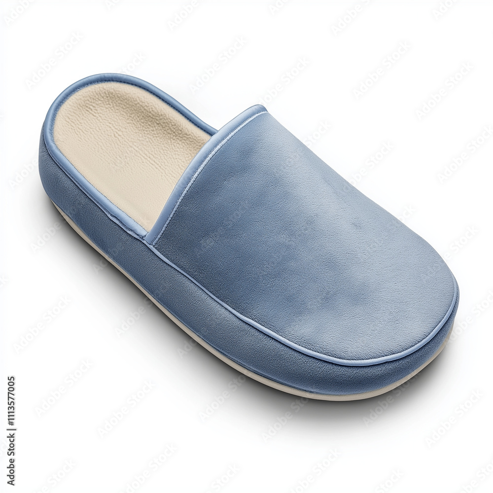 Single Memory Foam Slipper for Women isolated on a white background Single Memory Foam Slipper for Women isolated on a white background