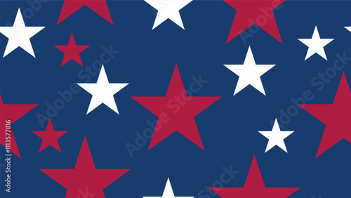 star seamless pattern on blue background