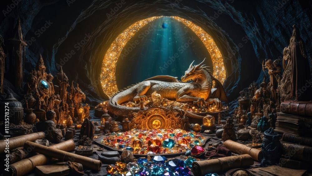 Obraz premium Dragon’s Lair Treasure