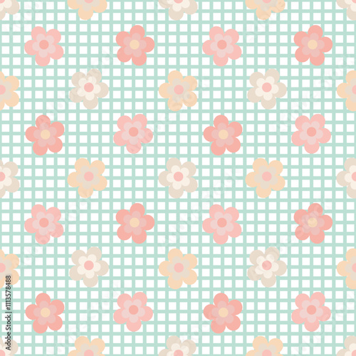 Simple Cute Flower Seamless Patterns