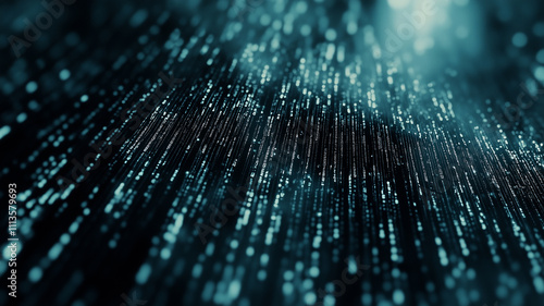 Digital Code Rain in Futuristic Style 