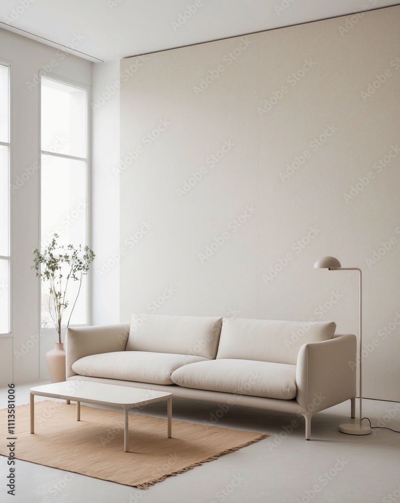 Fototapeta premium Minimal living room design