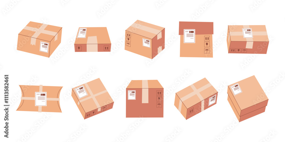 Fototapeta premium Box Package Vector and Illustration 