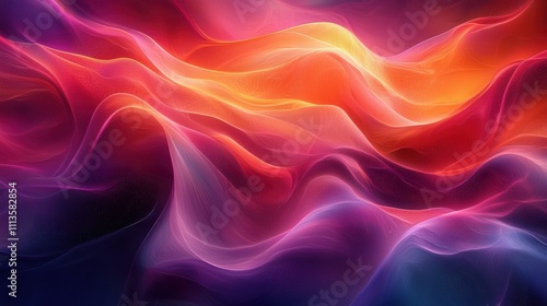 Wallpaper Mural Mesmerizing Waves of Vibrant Colors   Surreal Digital Landscape Art Torontodigital.ca