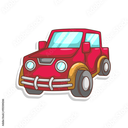 cartoon cute car transportation illustration art