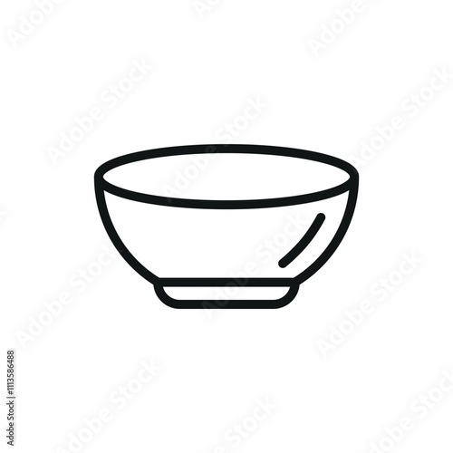 Bowl icon, a beautifully designed vector element that elevates the sophistication of your visuals, making every project stand out effortlessly