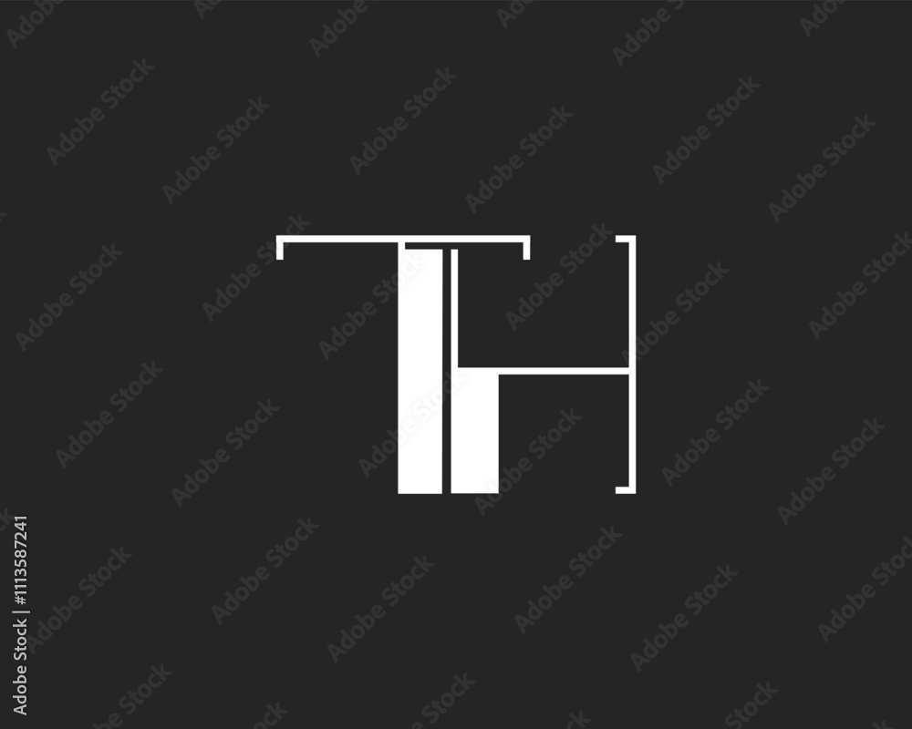 creative letter TH logo design template creative letter TH logo design template