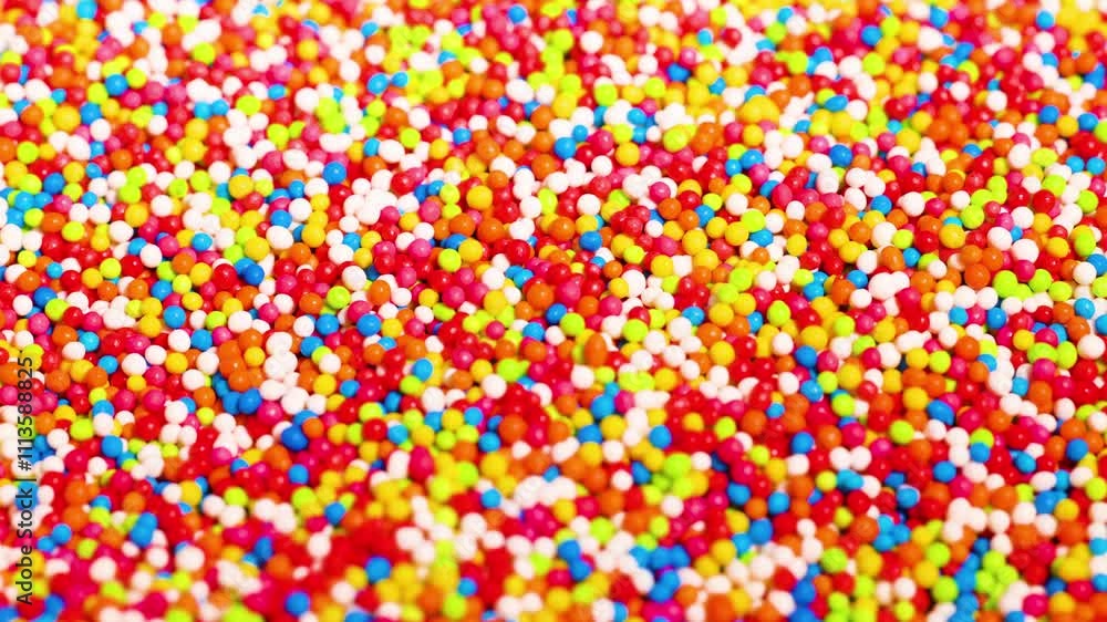 Colorful Sprinkles Pouring in Motion Colorful Sprinkles Pouring in Motion