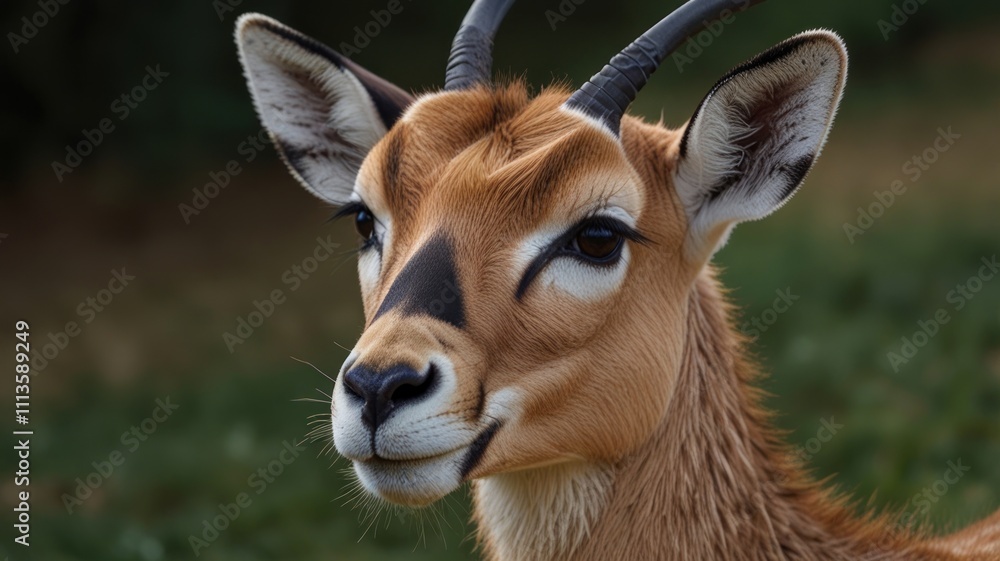 Fototapeta premium Saiga Antelope in Pasture