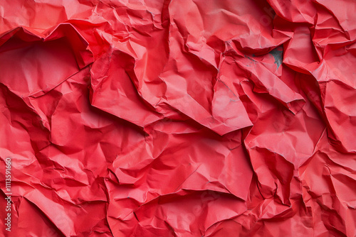 Wallpaper Mural Crumpled Red Paper Texture with Wrinkled Surface Torontodigital.ca