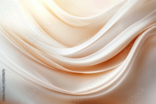 Soft white waves create a calming abstract background for design projects