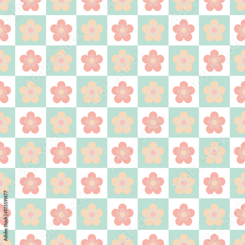 Simple Cute Flower Seamless Patterns