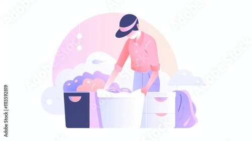 A man doing laundry in the laundry room