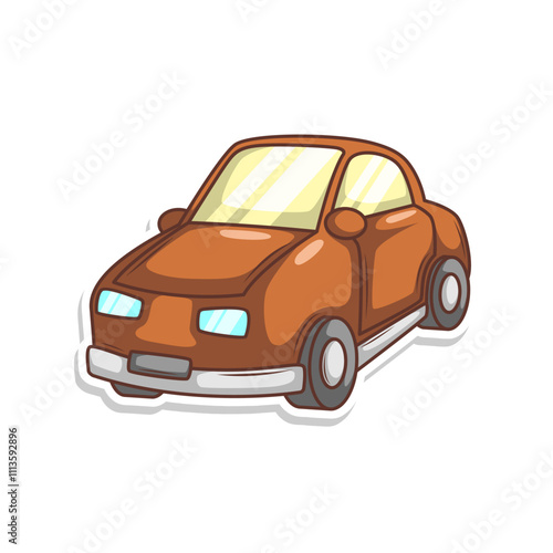 cartoon cute car transportation illustration art