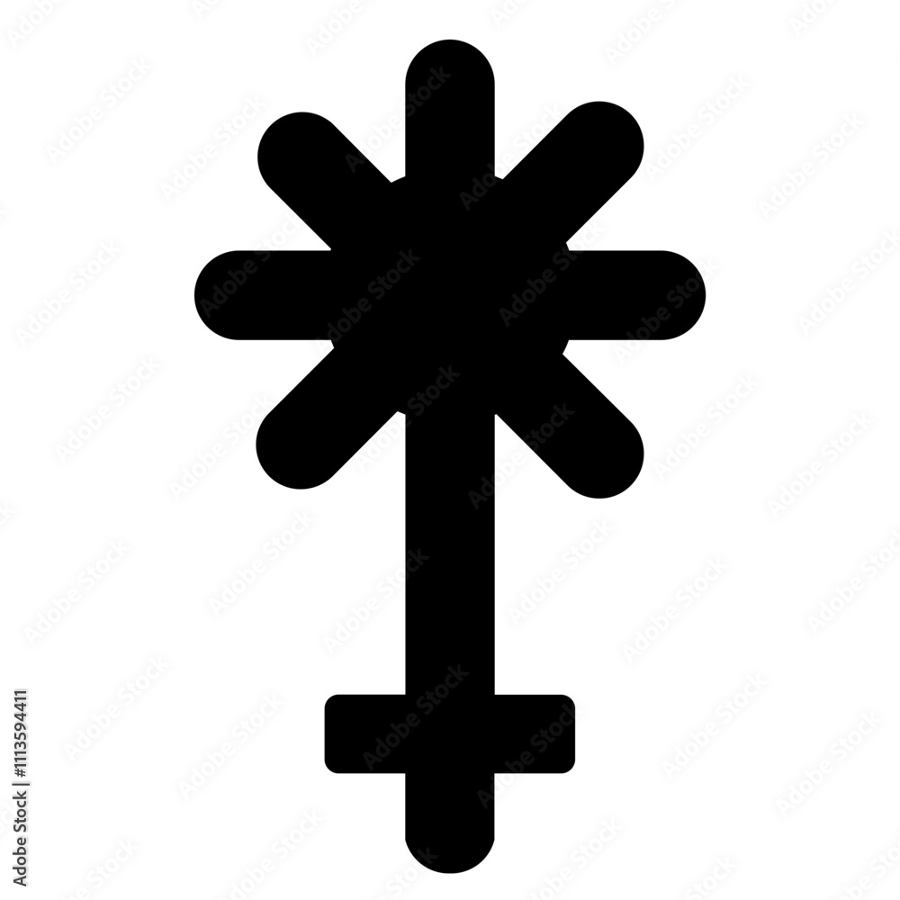 Fototapeta premium Asteroid Astro Astrology Glyph Icon