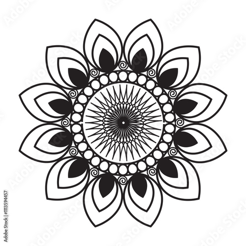 happy diwali card with mandala with white background 