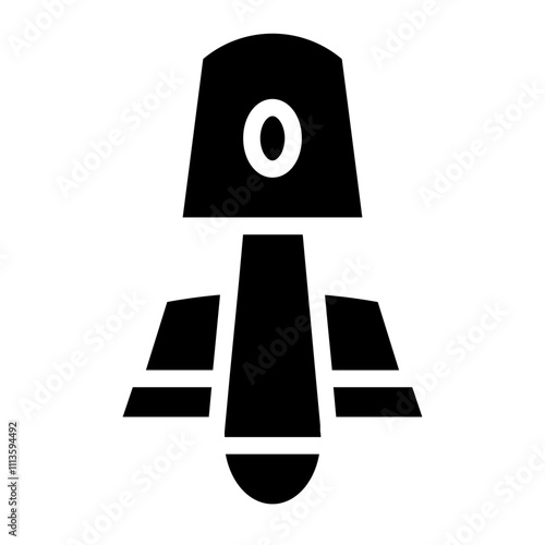 Astronomy Liftoff Space Glyph Icon