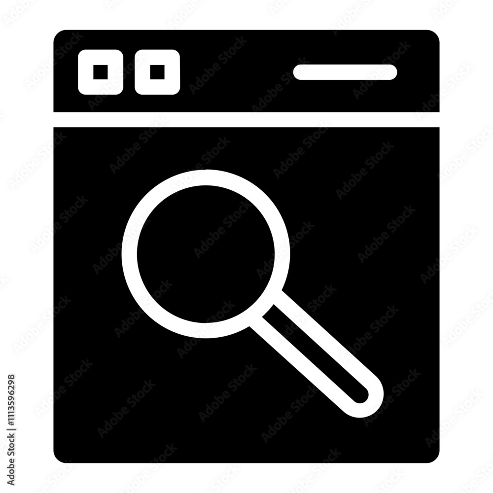 Browser Layout Search Glyph Icon Browser Layout Search Glyph Icon