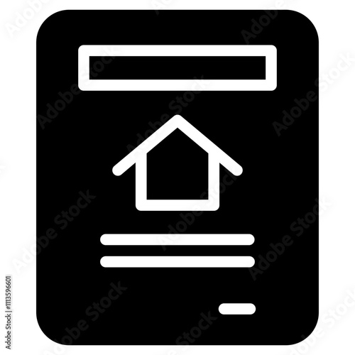 Contract Document Law Glyph Icon