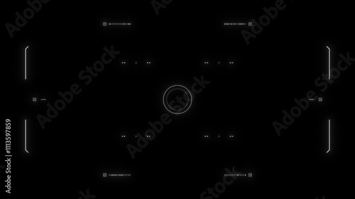 HUD target animation loading. Aiming. Futuristic drone UI.