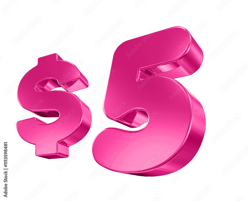 Pink Dollar Number 5