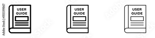 User guide icons in tree different stroke sizes