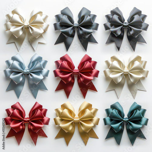 Wallpaper Mural Ribbon bow for decorating a gift for the holidays, isolated on a white background. Torontodigital.ca