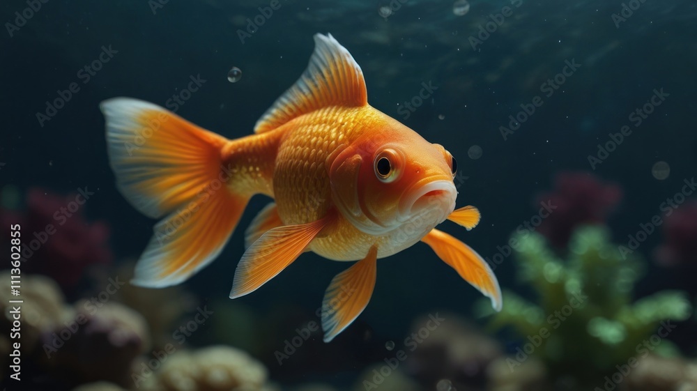 Fototapeta premium Golden Fish Underwater
