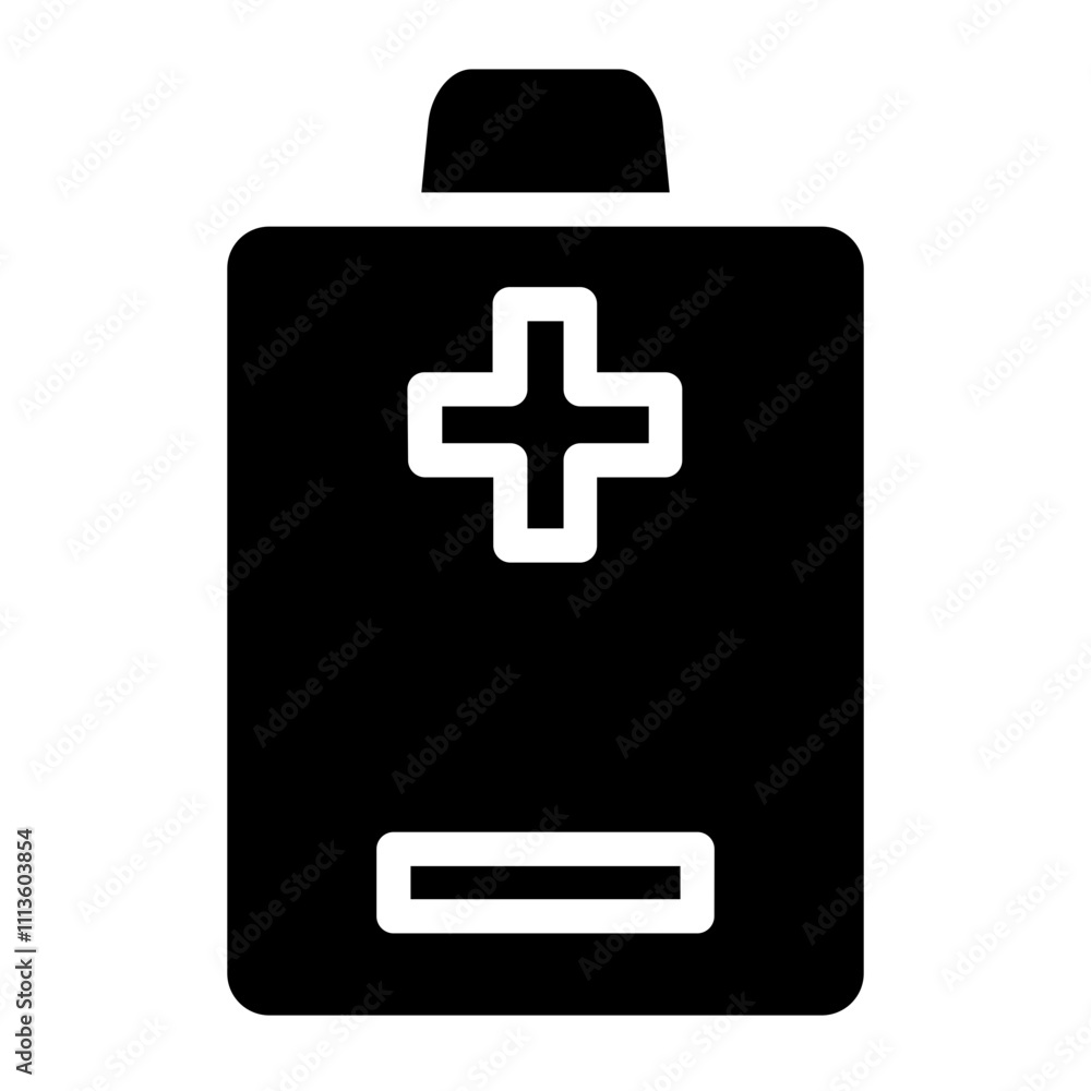 Fototapeta premium Voltage Power Battery Glyph Icon