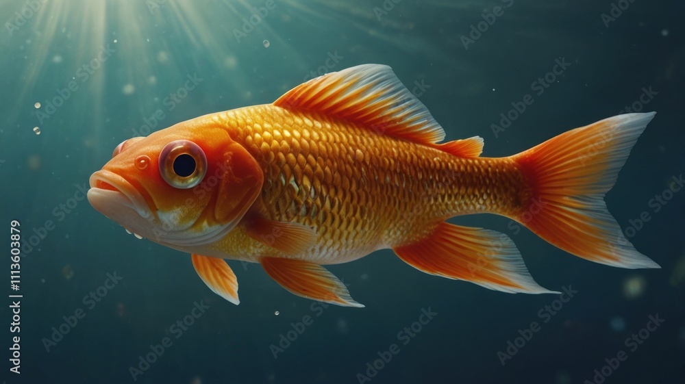 Golden Fish Underwater Golden Fish Underwater