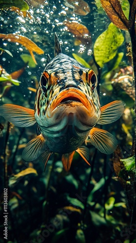 Exploring the vibrant underwater world of the Amazon River with piranhas and arapaima photo