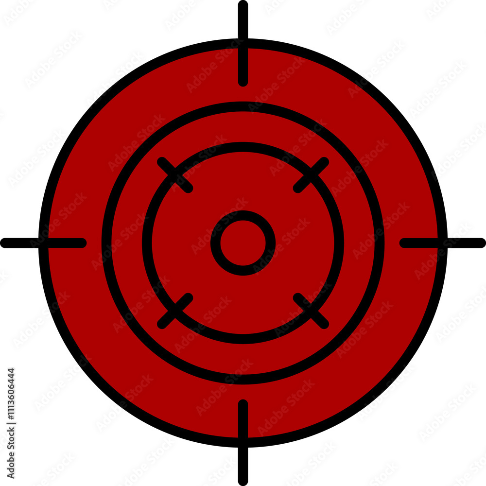 Crosshair gun sight icon image Crosshair gun sight icon image