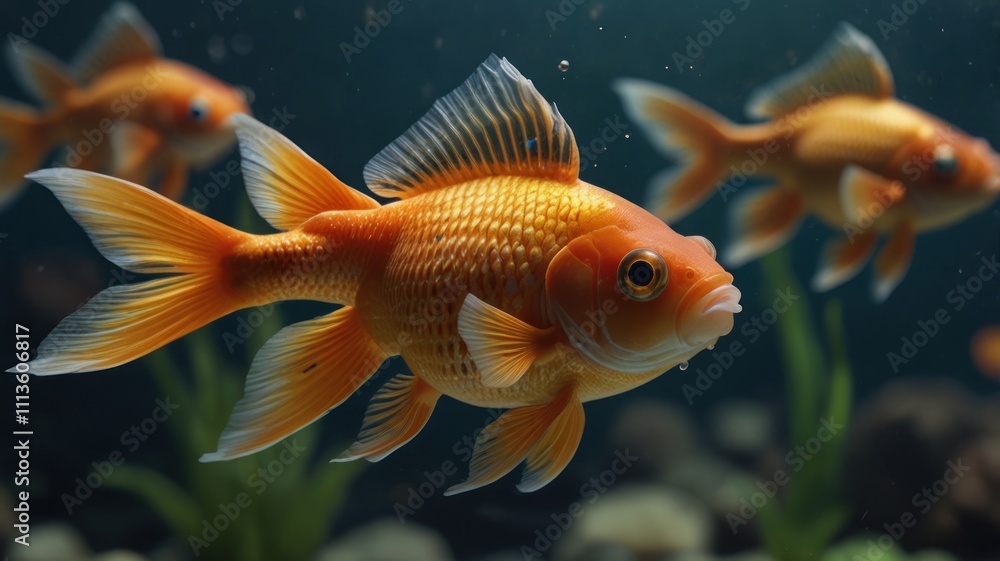 Fototapeta premium Golden Fish Underwater
