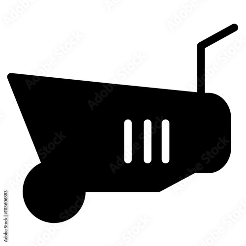 Industry Wheelbarrow Tool Glyph Icon