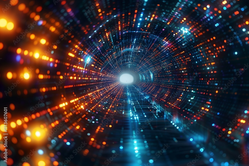 Fly through the tunnel of the future, data network Fly through the tunnel of the future, data network