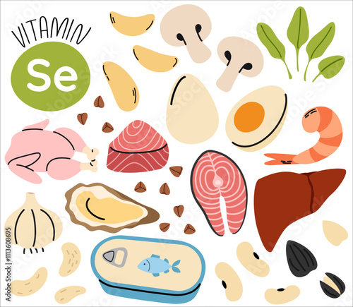High viyamin selen food sources. Set of products containing a great amount of calcium. Food rich of selen