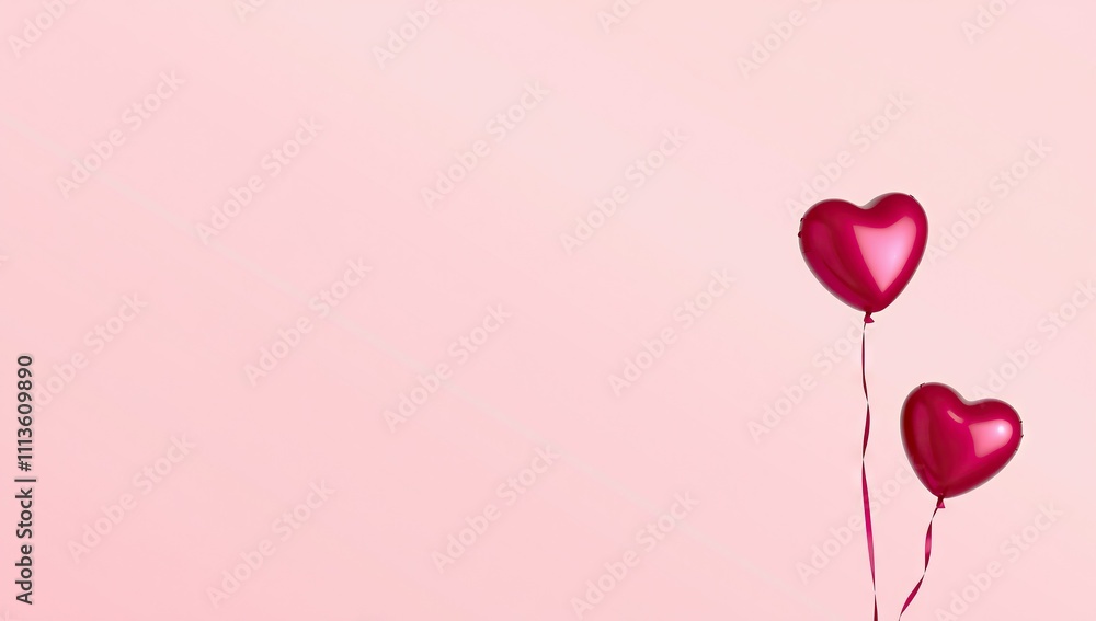 Balloons floating monochrome background with space for text and for advertisement. Generative AI Balloons floating monochrome background with space for text and for advertisement. Generative AI
