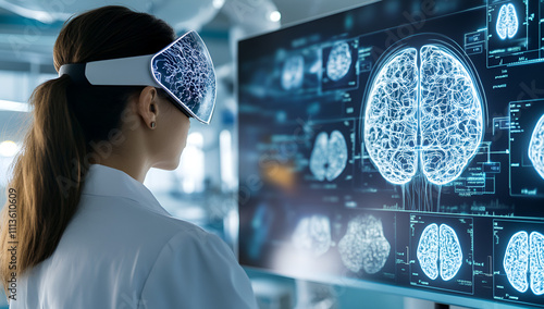 Artificial Intelligence in Healthcare Diagnosis, artificial intelligence in healthcare diagnosis with an image showing AI algorithms analyzing medical images photo