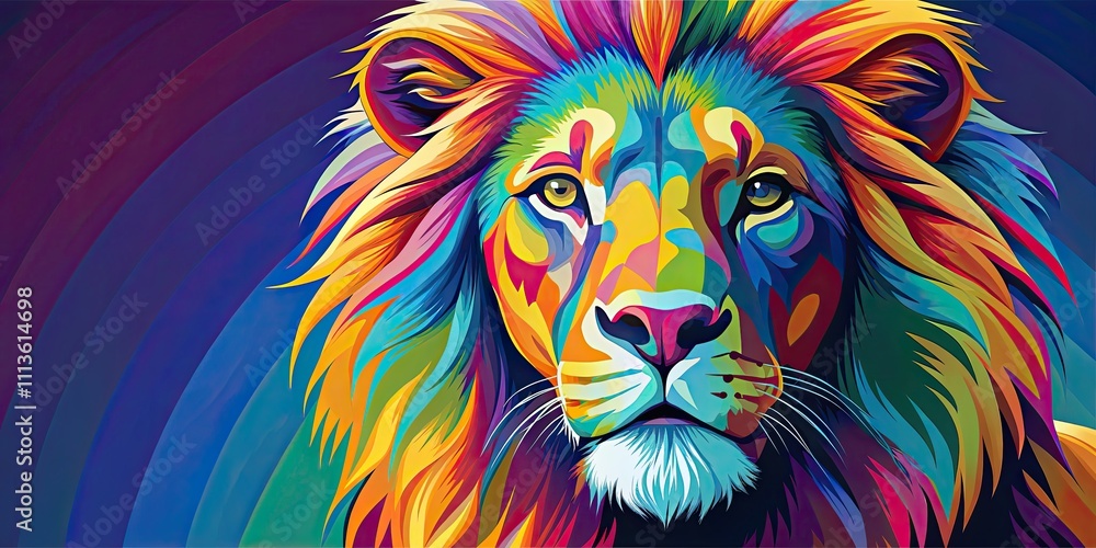 Vibrant roaring lion in bold pop art style, lion, vibrant, roaring, bold, pop art, colorful, ferocious Vibrant roaring lion in bold pop art style, lion, vibrant, roaring, bold, pop art, colorful, ferocious