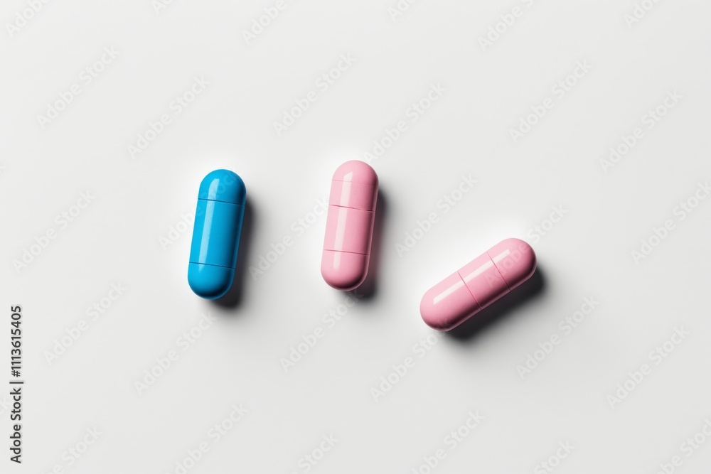 Colorful capsules on white background Colorful capsules on white background