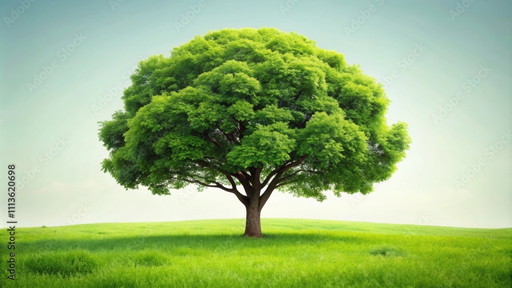 Isolated single tree surrounded by lush greenery botanical, botanical, isolated, single tree, greenery, nature, peaceful Isolated single tree surrounded by lush greenery botanical, botanical, isolated, single tree, greenery, nature, peaceful