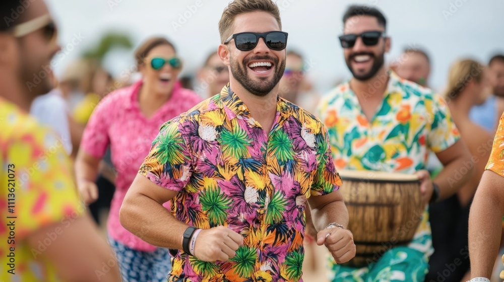 Vibrant Beach with Diverse Cultural Festivities Joyful Fusion of Music Dance and Culinary Delights in a Lively Atmosphere Vibrant Beach with Diverse Cultural Festivities Joyful Fusion of Music Dance and Culinary Delights in a Lively Atmosphere