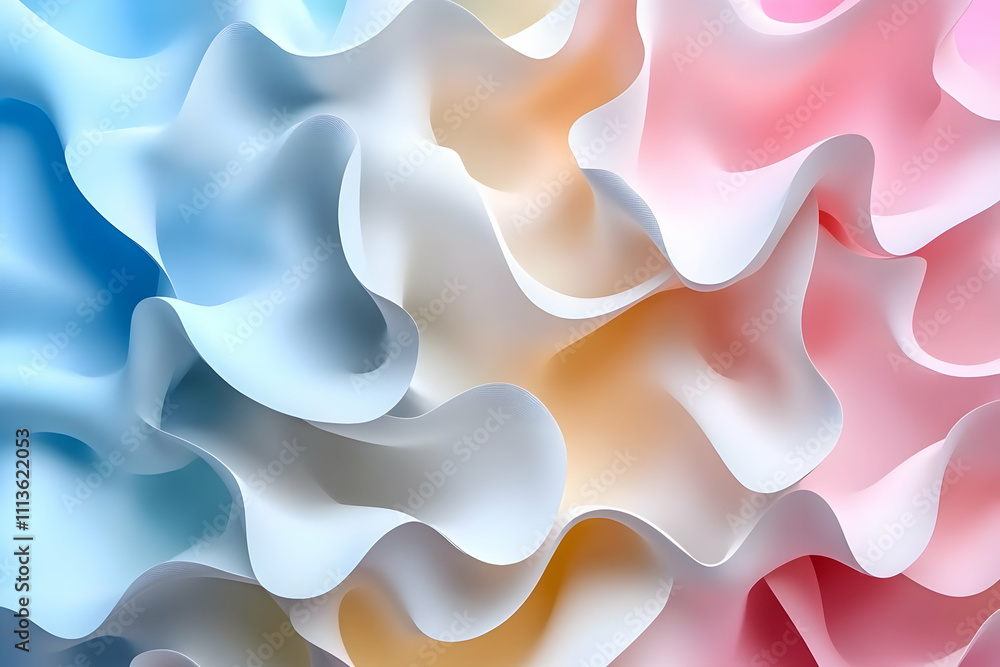 Abstract Pastel Wave Background Illustration Abstract Pastel Wave Background Illustration