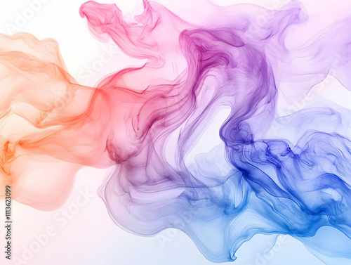 Abstract Colorful Ink Waves Background