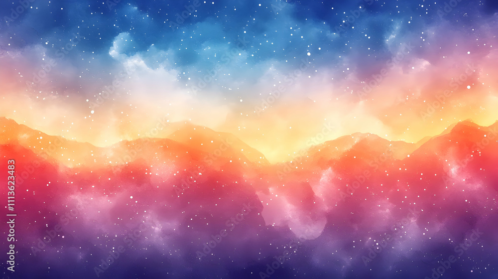 Cosmic Mountain Abstract Background Cosmic Mountain Abstract Background