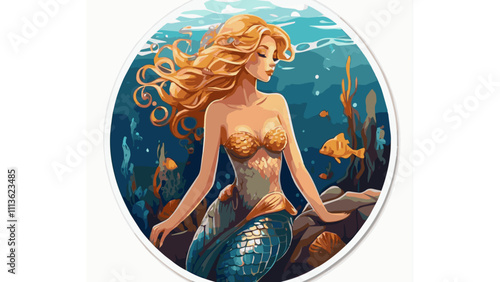 Beautiful mermaid under the sea 003