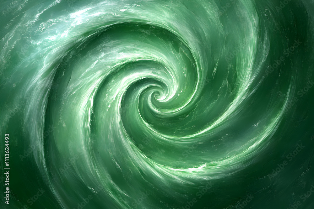 Abstract Green Vortex Illustration Abstract Green Vortex Illustration