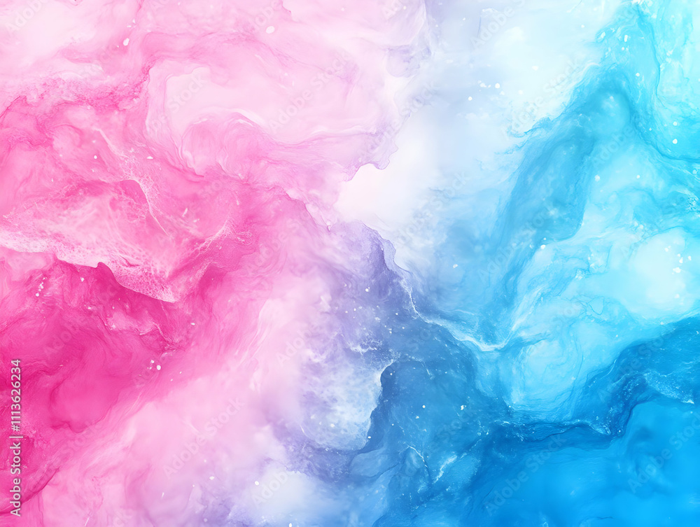 Fototapeta premium Abstract Pink Blue Ink Background