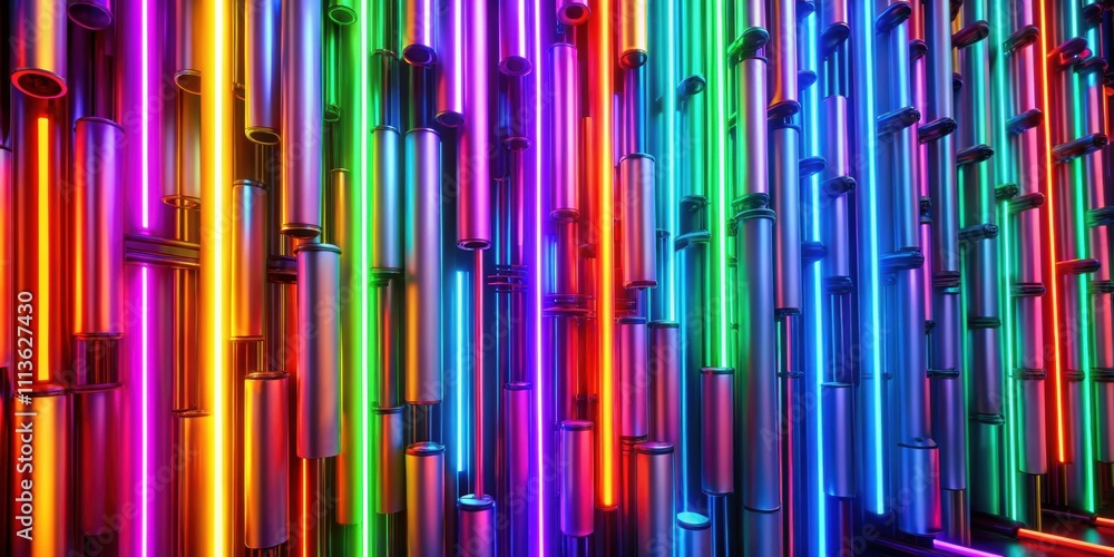 Abstract background of glowing neon tubes in vibrant colors, neon, tubes, light, glowing, abstract, background, vibrant Abstract background of glowing neon tubes in vibrant colors, neon, tubes, light, glowing, abstract, background, vibrant