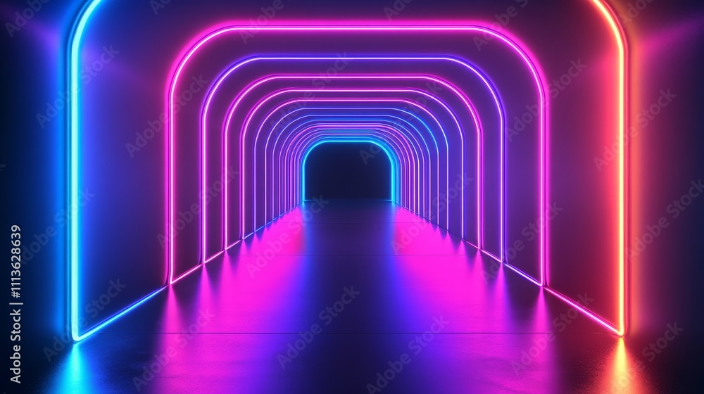 A 3D image showcasing an abstract multicolor spectrum background, illuminated by bright orange and blue neon rays and vibrant glowing lines. A 3D image showcasing an abstract multicolor spectrum background, illuminated by bright orange and blue neon rays and vibrant glowing lines.